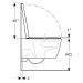 Geberit iCon Set WWC, Tiefsp., geschl. Form TurboFlush, m. WC-Sitz, T:53cm, weiß