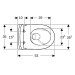 Geberit iCon Set WWC, Tiefsp., geschl. Form TurboFlush, WC-Sitz, T:53cm, weiß, Tect
