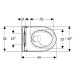 Geberit iCon Set WWC Tiefsp., verk., geschl. TurboFlush, m. WC-Sitz, T:49cm, weiß