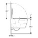 Geberit iCon Set WWC Tiefsp., verk., geschl. TurboFlush, m. WC-Sitz, T:49cm, weiß