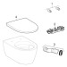 GE iCon Set WWC Tiefsp., verk., geschl. TurboFlush, WC-Sitz, T:49cm, weiß, Tect
