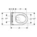 Geberit iCon Set WWC Tiefsp., verk., geschl. TurboFlush, WC-Sitz, T:49cm, weiß matt