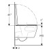 Geberit iCon Set WWC Tiefsp., verk., geschl. TurboFlush, WC-Sitz, T:49cm, weiß matt