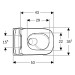 Geberit iCon Wand-WC-Tiefspüler, geschlossen TurboFlush, T:53cm, weiß 503162001