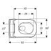 Geberit iCon Wand-WC-Tiefspüler, geschlossen TurboFlush, T:53cm, weiß, KeraTect 503162008