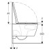 Geberit iCon Wand-WC-Tiefspüler, geschlossen TurboFlush, T:53cm, weiß, KeraTect 503162008