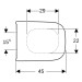 GE iCon WC-Sitz eckiges Design m. Absenkautomatik, Quick Release, weiß
