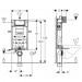 Geberit Kombifix Element für Wand WC, 108 cm mit Sigma Unterputz-Spülkasten 12 cm