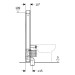 Geberit Monolith Plus Sanitärmodul f. SWC 114cm Steinzeug Betonoptik, Aluminium