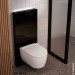 Geberit Monolith Plus Sanitärmodul f. WWC 101cm, Glas lava / alu. schwarzchrom