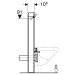 Geberit Monolith Plus Sanitärmodul f. WWC 101cm, Glas weiß /Aluminium