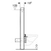 Geberit Monolith Plus Sanitärmodul f. WWC 114cm Steinzeug Betonoptik, Aluminium