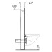 GE Monolith Plus Sanitärmodul für WWC 114cm, Glas schwarz /schwarz Alu. gebü.