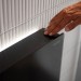 GE Monolith Plus Sanitärmodul für WWC 114cm, Glas schwarz /schwarz Alu. gebü.