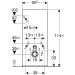 Geberit Monolith Plus Sanitärmodul f. WWC 114cm, Glas weiß /Aluminium