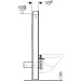 Geberit Monolith Plus Sanitärmodul f. WWC 114cm, Glas weiß /Aluminium