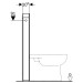 GE Monolith Sanitärmodul für Stand-WC 101cm, Glas weiß / Aluminium gebürstet