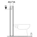 Geberit Monolith Sanitärmodul für Stand-WC 101cm, Steinzeug Betonoptik, Aluminium