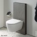Geberit Monolith Sanitärmodul für Wand-WC 101cm, Glas sand-grau, Aluminium