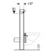 Geberit Monolith Sanitärmodul für Wand-WC 101cm, Glas sand-grau, Aluminium