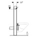 GE Monolith Sanitärmodul für Wand-WC 101cm, Glas schwarz /schwarz Alu. gebü.