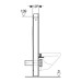 GE Monolith Sanitärmodul für Wand-WC 114cm, Glas lava, Aluminium schwarzchrom