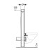 GE Monolith Sanitärmodul für Wand-WC 114cm, Glas sand-grau, Aluminium