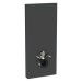 GE Monolith Sanitärmodul für Wand-WC 114cm, Glas schwarz /schwarz Alu. gebü.