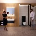 GE Monolith Sanitärmodul für Wand-WC 114cm, Glas schwarz /schwarz Alu. gebü.