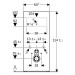 GE Monolith Sanitärmodul für Wand-WC 114cm, Glas weiß / Aluminium gebürstet