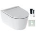 Geberit ONE Set Wand-WC mit WC-Sitz weiß matt/glanzverchromt, KeraTect