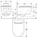 Geberit ONE Set Wand-WC mit WC-Sitz weiß matt/glanzverchromt, KeraTect