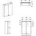 GE Option Basic Spiegelschrank m. Beleuchtung, zwei Türen, 50x67,5x14cm