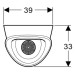 Geberit Renova L Urinal, Zulauf von hinten Abgang hinten od. unten, weiß, KeraTect