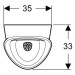 Geberit Renova M Urinal, Zulauf von hinten Abgang hinten od. unten, weiß