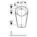 Geberit Renova M Urinal, Zulauf von hinten Abgang hinten od. unten, weiß