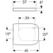 Geberit Renova Plan WC-Sitz, eckiges Design Bef.ob., m.Absenka., Quick Release, weiß