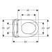 Geberit Renova Wand-WC-Tiefspüler, teilgeschlossen TurboFlush, T:53cm, weiß 503156001