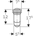 GE Schneckengeruchsverschluss für Urinal mit Montagezubehör d50 Abgang horizontal