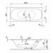 Geberit Soana Duo 1800x800mm Badewanne weiß 554007011