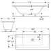 Geberit Tawa (iCon) 1700x750mm Badewanne Mittelablauf weiß 650470000