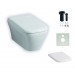 Geberit Tiefspül-WC myDay spülrandlos 4,5/6l Wand WC mit KeraTect Beschichtung weiß(alpin) SETKW075-00
