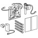 Geberit Typ 40 UR-Strg. m. elektron. Sp-Ausl. Batt.-Betr., Square, Glas, Lava