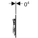 Geberit Typ 40 UR-Strg. mit pneum. Sp-Ausl. Square, Glas, sand-grau
