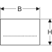 Geberit WC-Strg. m. elektr. Spül, Netz, bl/BT 2-Mengen-Sp., Sigma80, Glas verspiegelt