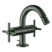 GROHE 2-Griff-Bidetbatt. Atrio 24353 Kreuz-Griff hard graphite gebürstet
