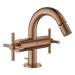 GROHE 2-Griff-Bidetbatt. Atrio 24353 Kreuz-Griff warm sunset gebürstet