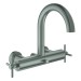GROHE 2-Griff-Wannenbatt. Atrio 25268 Wandmontage Kreuz-Griff supersteel