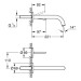 GROHE 2-L-WT-Wandbatterie Atrio 29406 FMS Ausladung 221mm cool sunrise geb.
