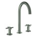 GROHE 3-Loch-WT-Batterie Atrio 20643 Rohrauslauf Kreuz-Griff satin steel